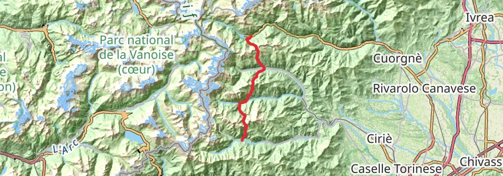 Via Alpina - Blue Trail stage 14 Map