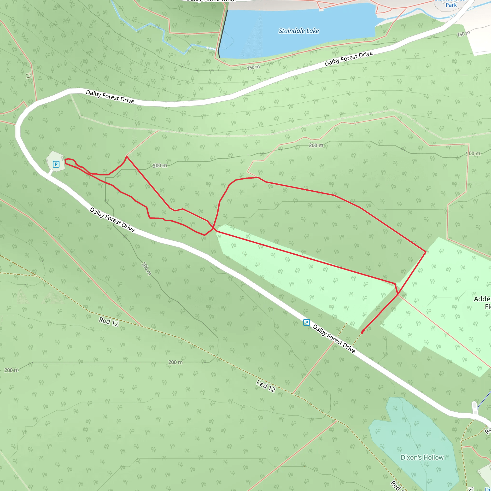Adderstone Field Loop mobile static map