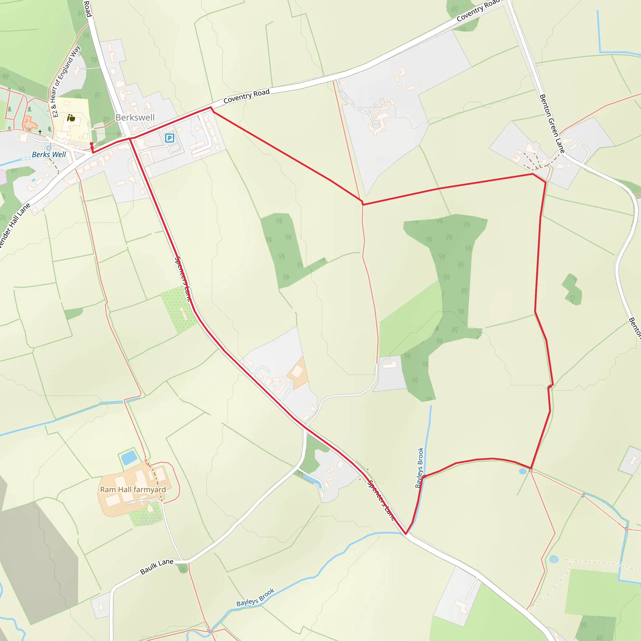 ACW Circular Walk and Millennium Way mobile static map
