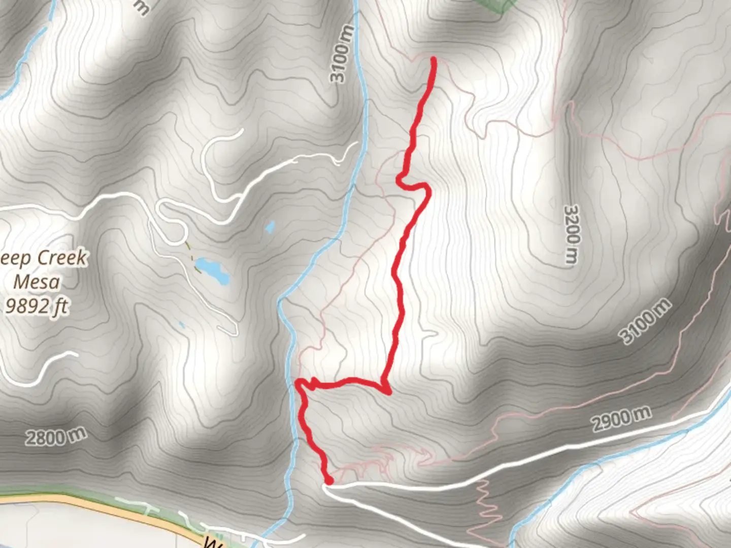 An image depicting the trail Eider Creek and its surrounding area.