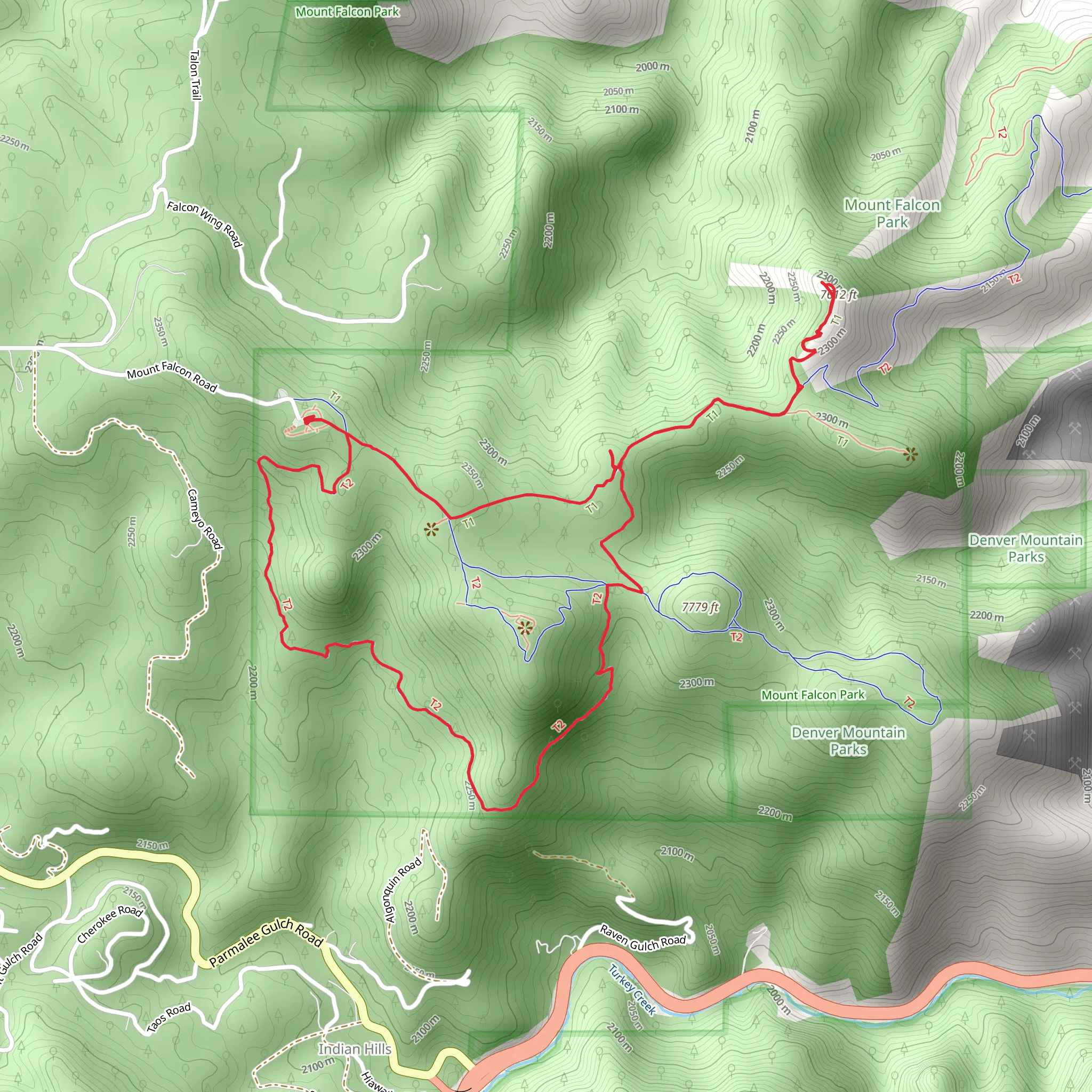 Meadow - Castle - Parmalee Loop Trail mobile static map