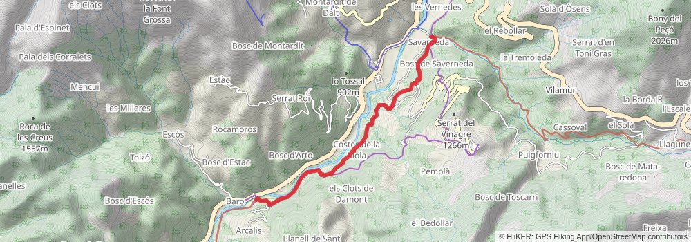GR 3 Central Path of Catalonia stage 13 Map