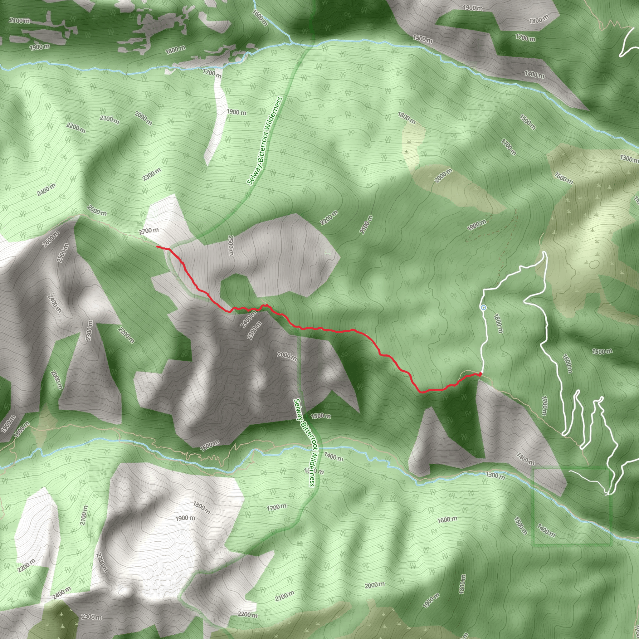 Little Saint Joseph Peak Trail mobile static map