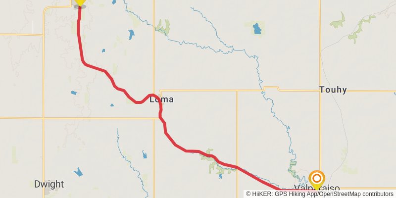 American Discovery Trail North Route stage 175 Map