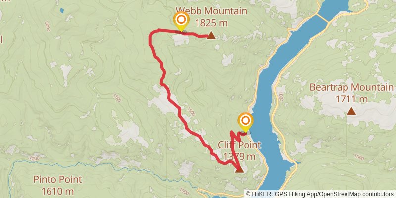 Thirsty Mountain Trail stage 2 Map
