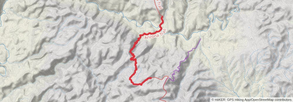 Arizona Trail stage 43 Map