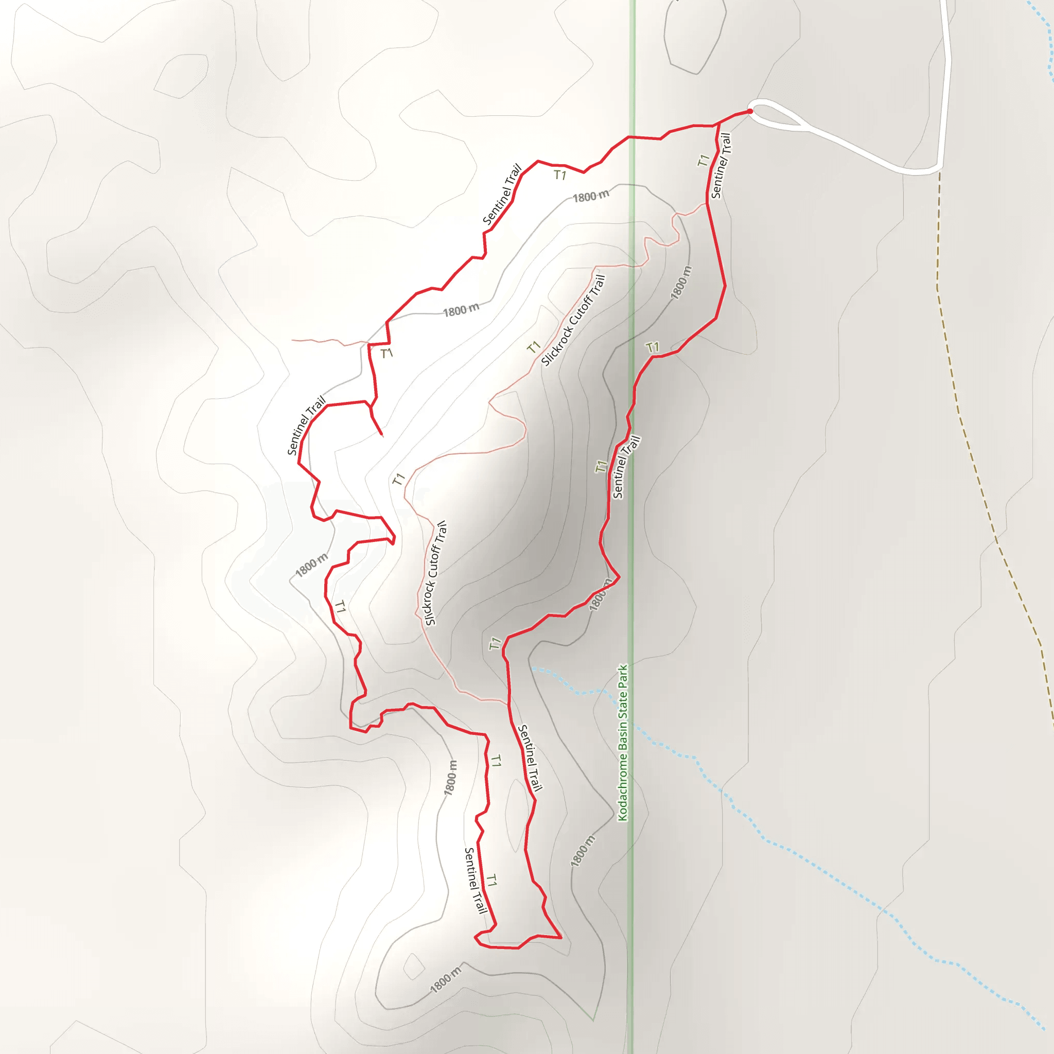 Shakepeare Arch Trail mobile static map