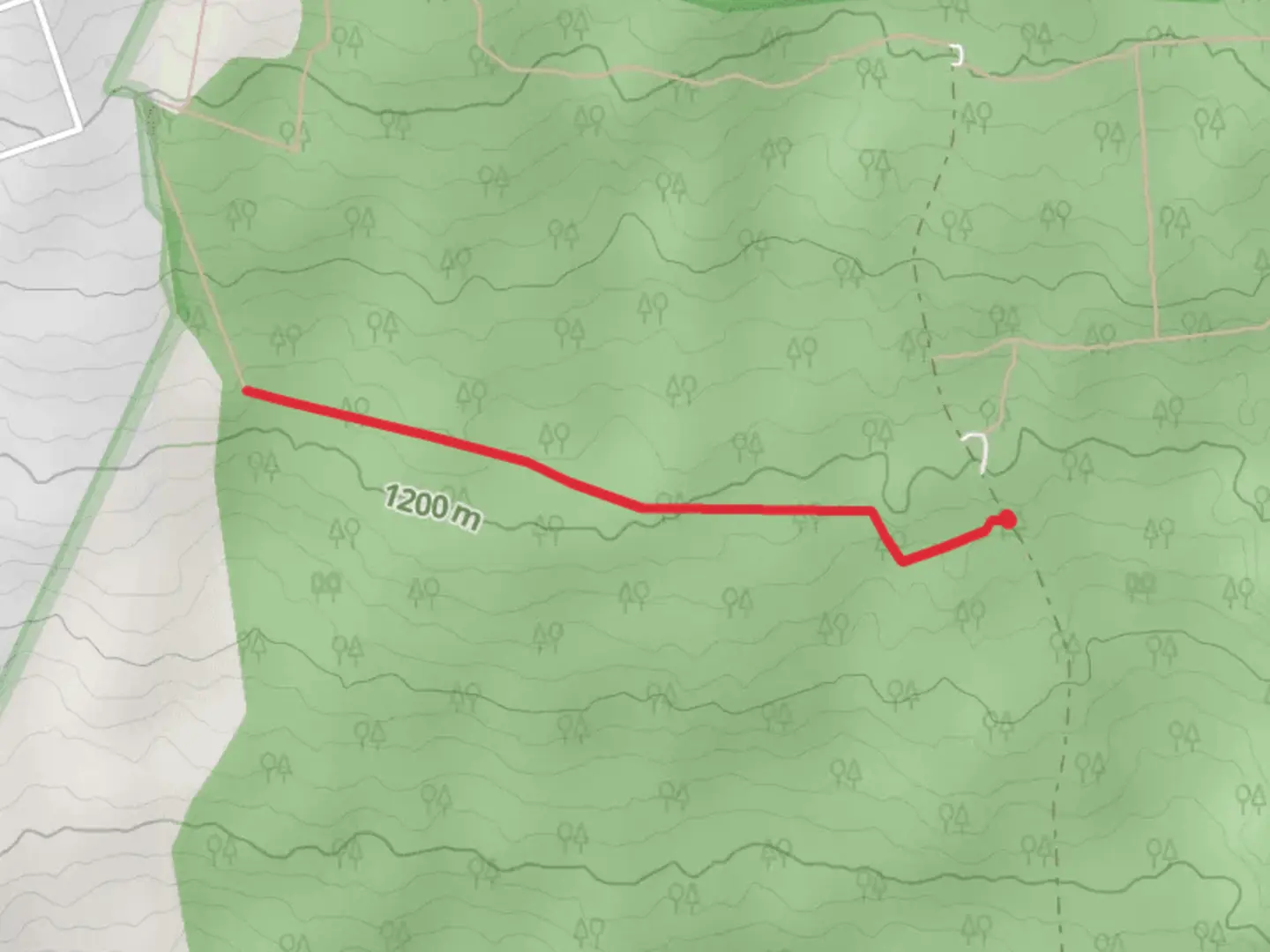 An image depicting the trail Kona Trail - Short and its surrounding area.