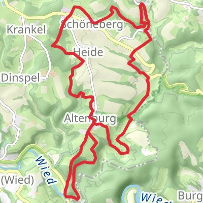 Ruine Ehrenstein and Niedermuhlen Loop mobile static map