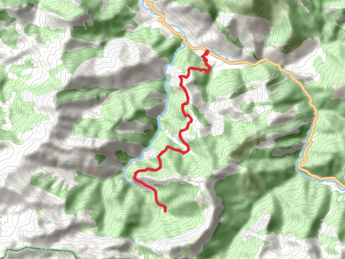 An image depicting the trail Route of Brañagallones and its surrounding area.