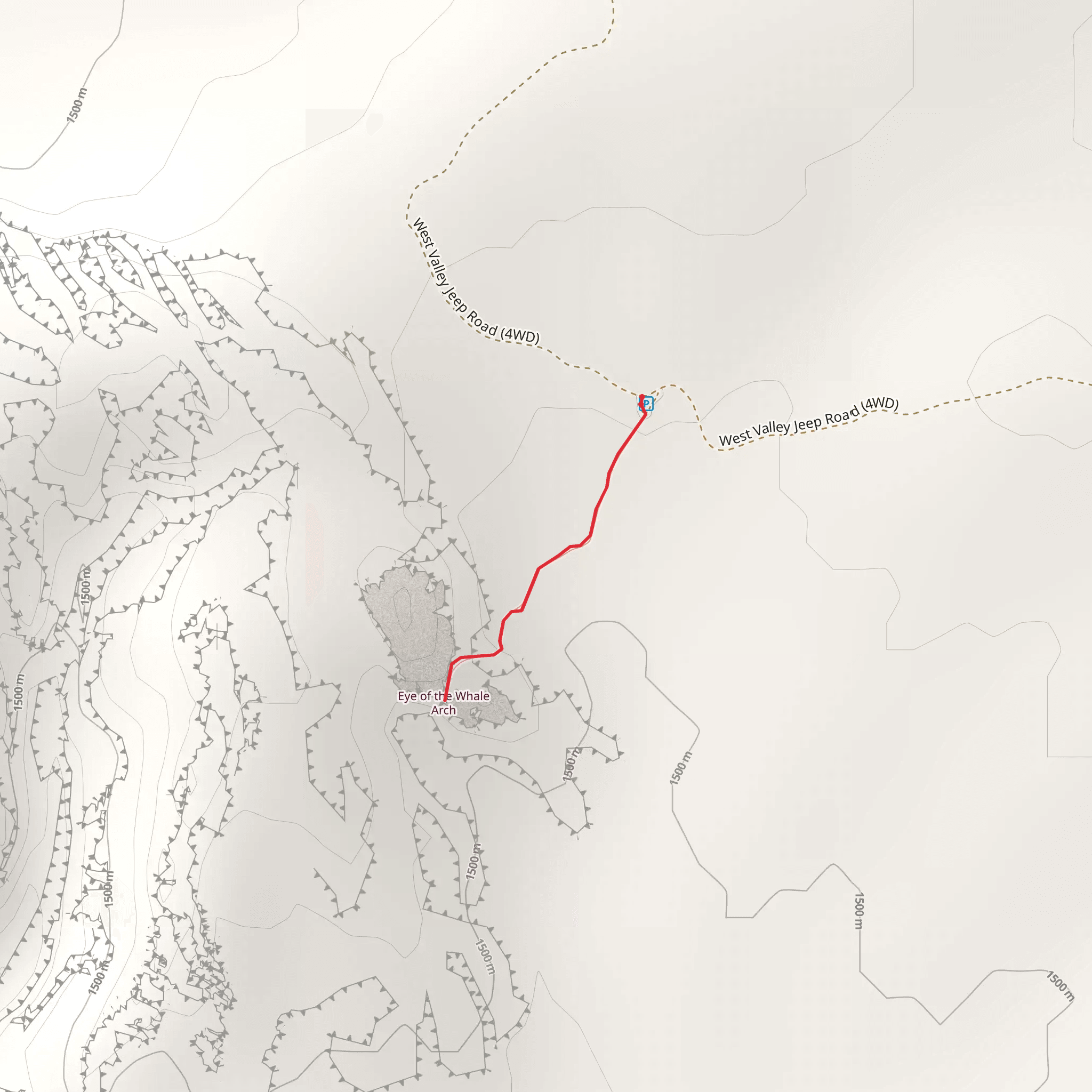 Eye of the Whale Arch Trail mobile static map