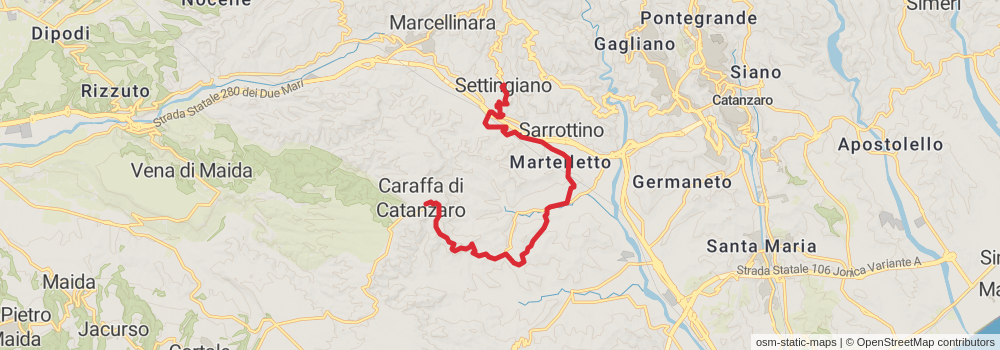 Sentiero Italia - Calabria Section stage 56 Map