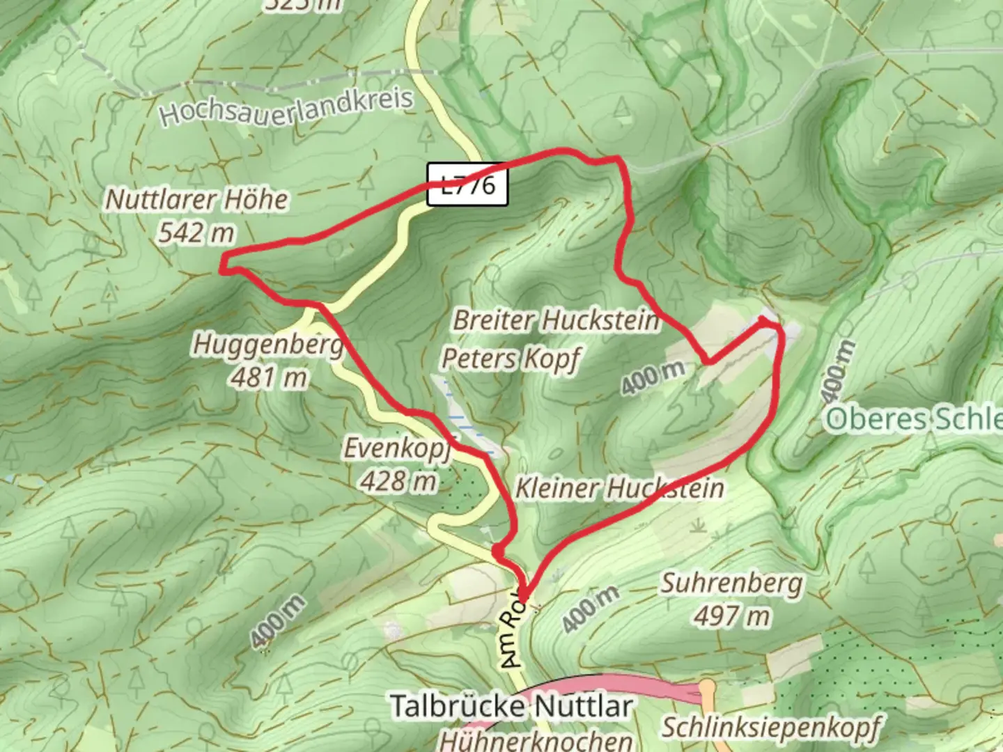 An image depicting the trail Evenkopf Rundweg and its surrounding area.