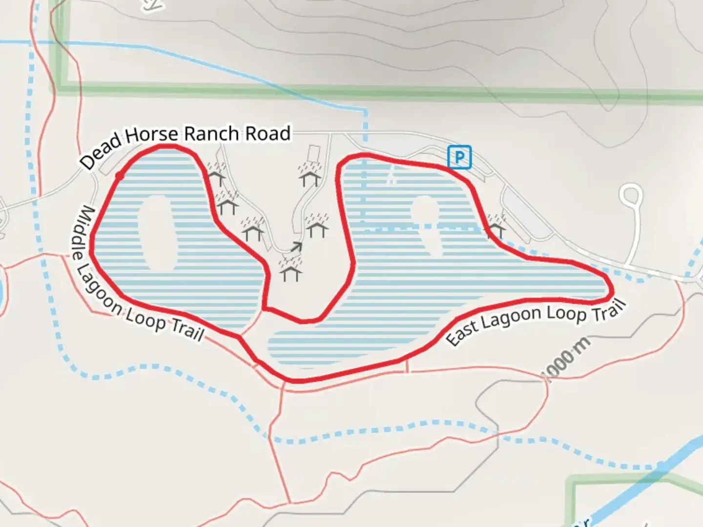 An image depicting the trail Lagoon Loop Trail and its surrounding area.