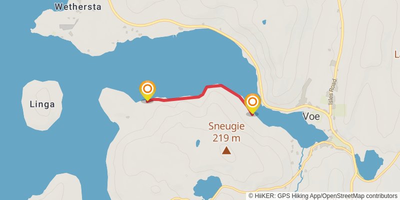 Coastal Walk of Shetland - West stage 13 Map