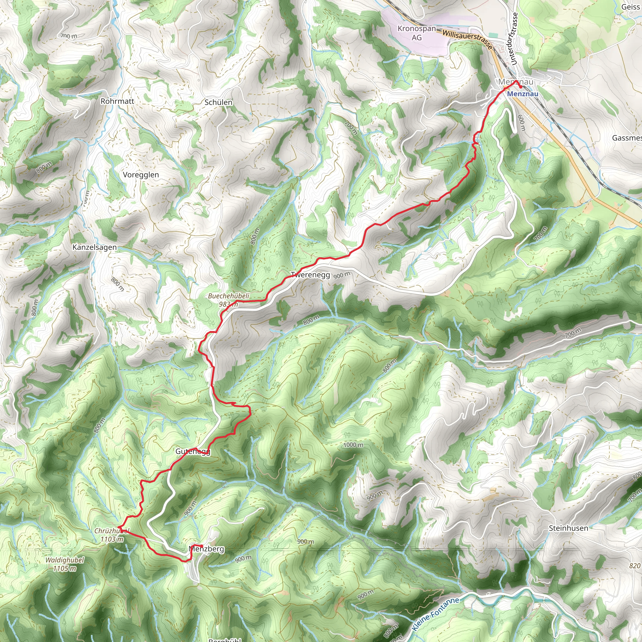 Menznau - Menzberg mobile static map