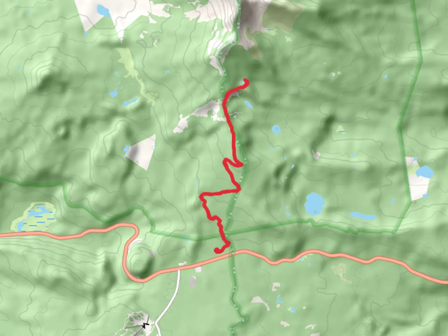 An image depicting the trail Summit Lake via PCT and its surrounding area.