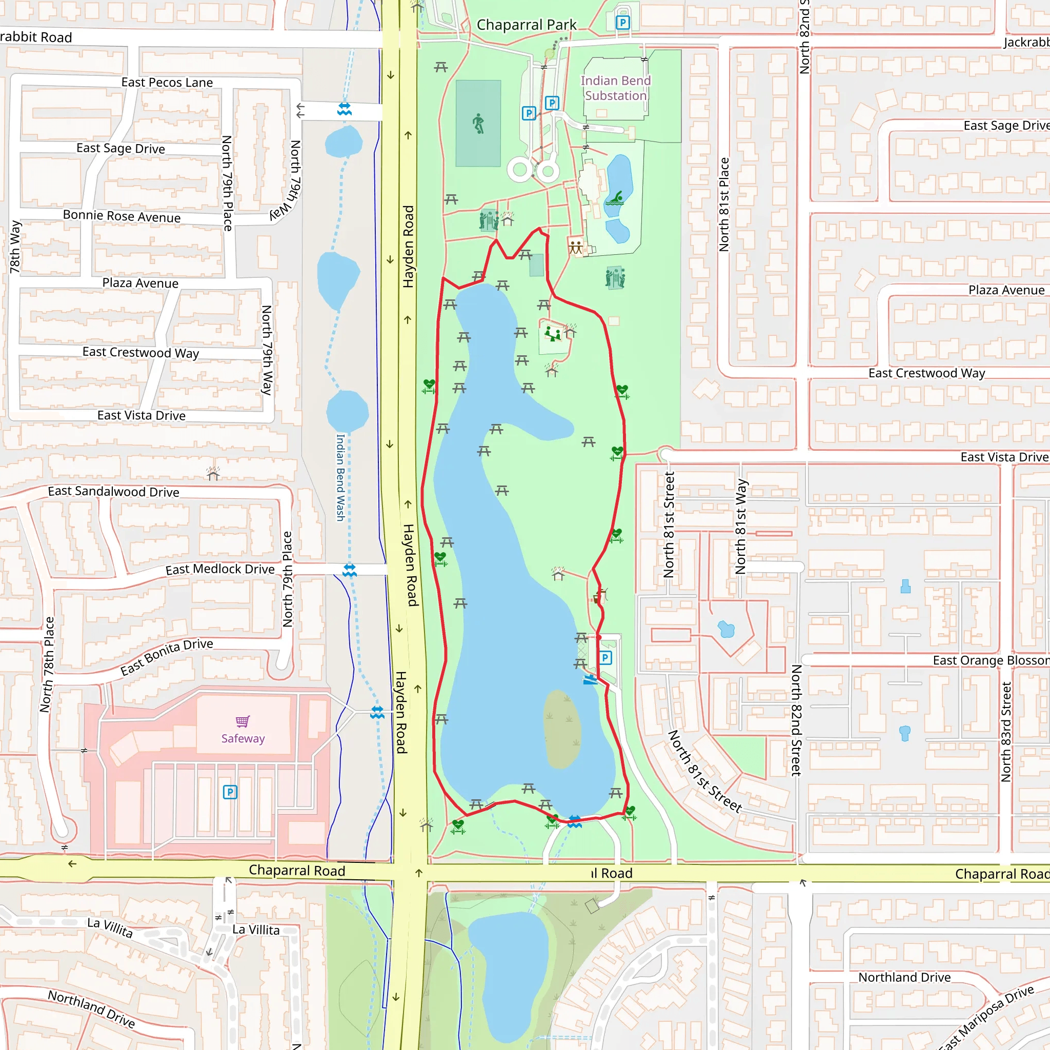 Chaparral Lake Loop mobile static map