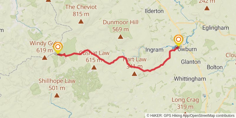 Berwick Borough Boundary Walk stage 5 Map