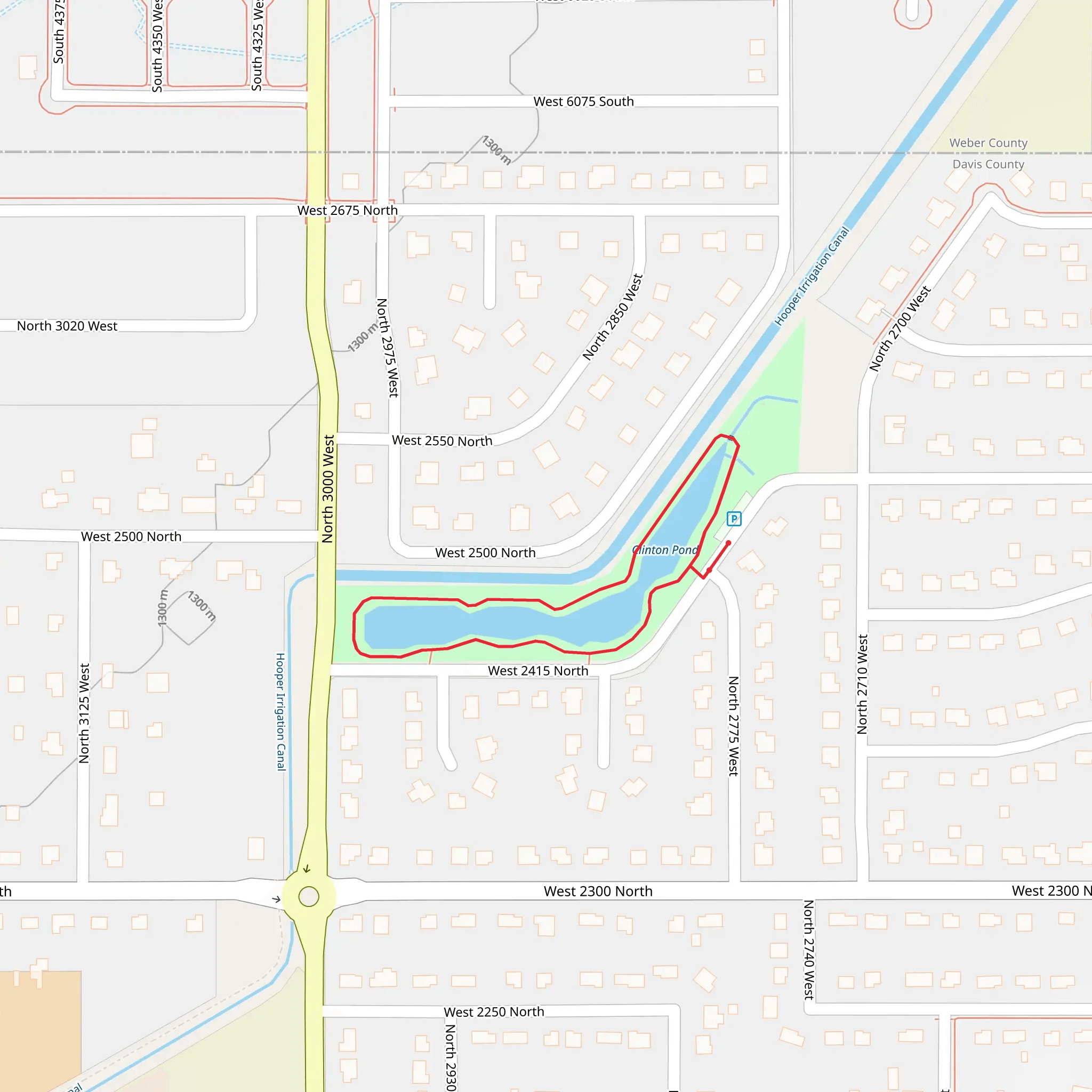 Clinton Pond Park Loop mobile static map