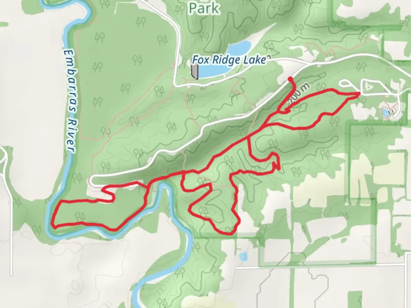 An image depicting the trail Trail of Trees, Natures Corner and Riverview Loop Trail and its surrounding area.