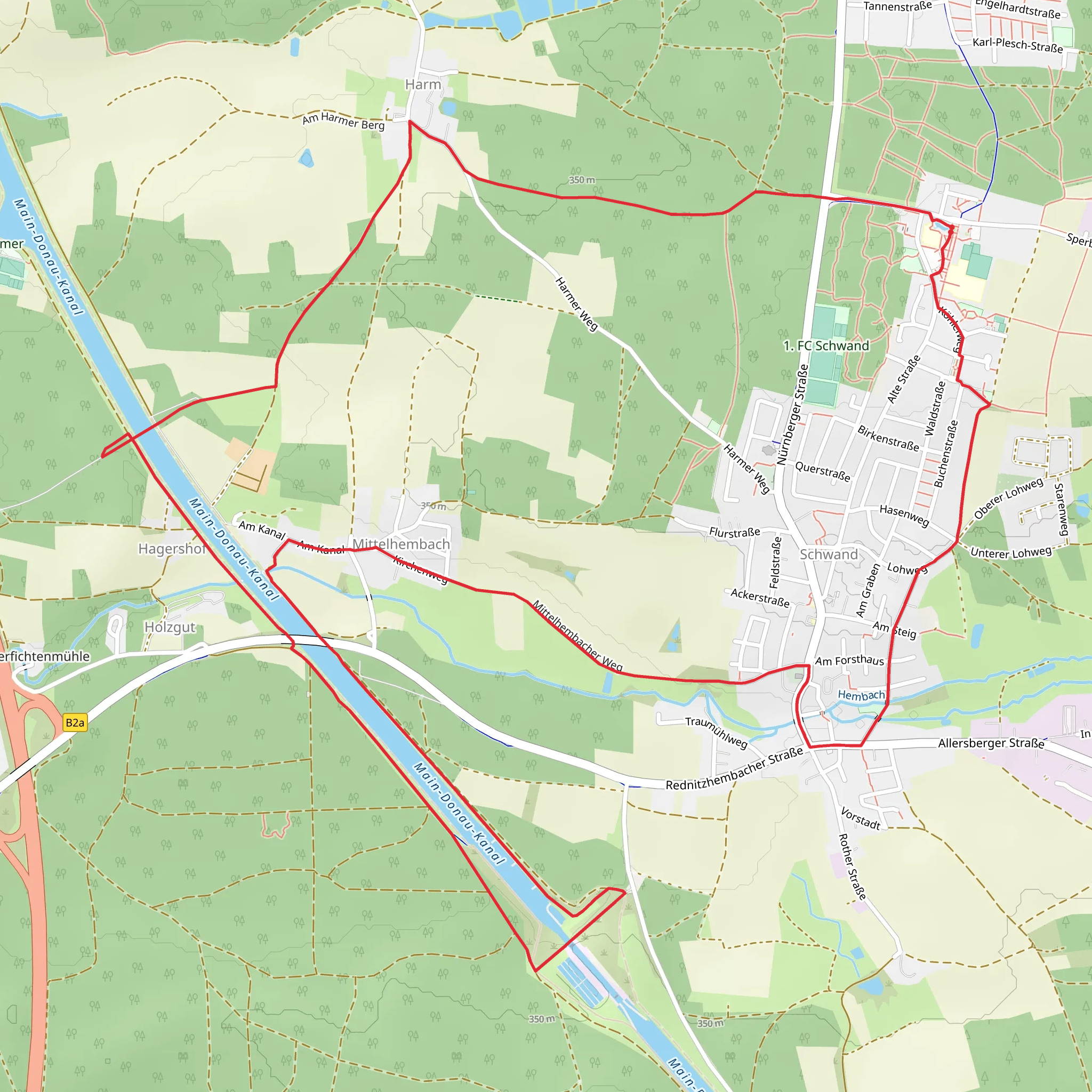 Main Donau Kanal via Zum RMD Kanal mobile static map