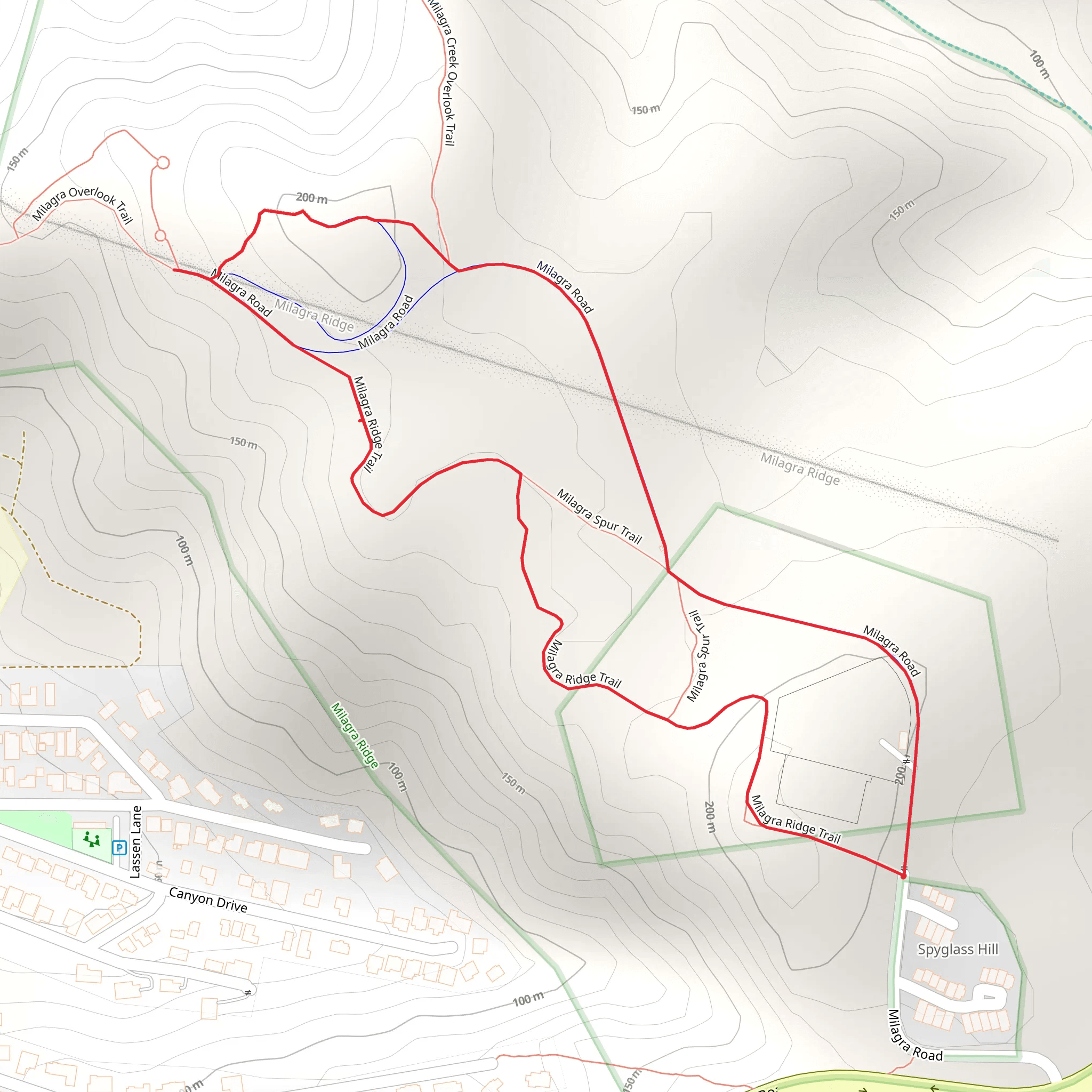Milagra Ridge Loop Trail mobile static map