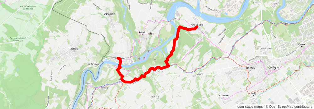 Sentier du Rhône stage 2 Map
