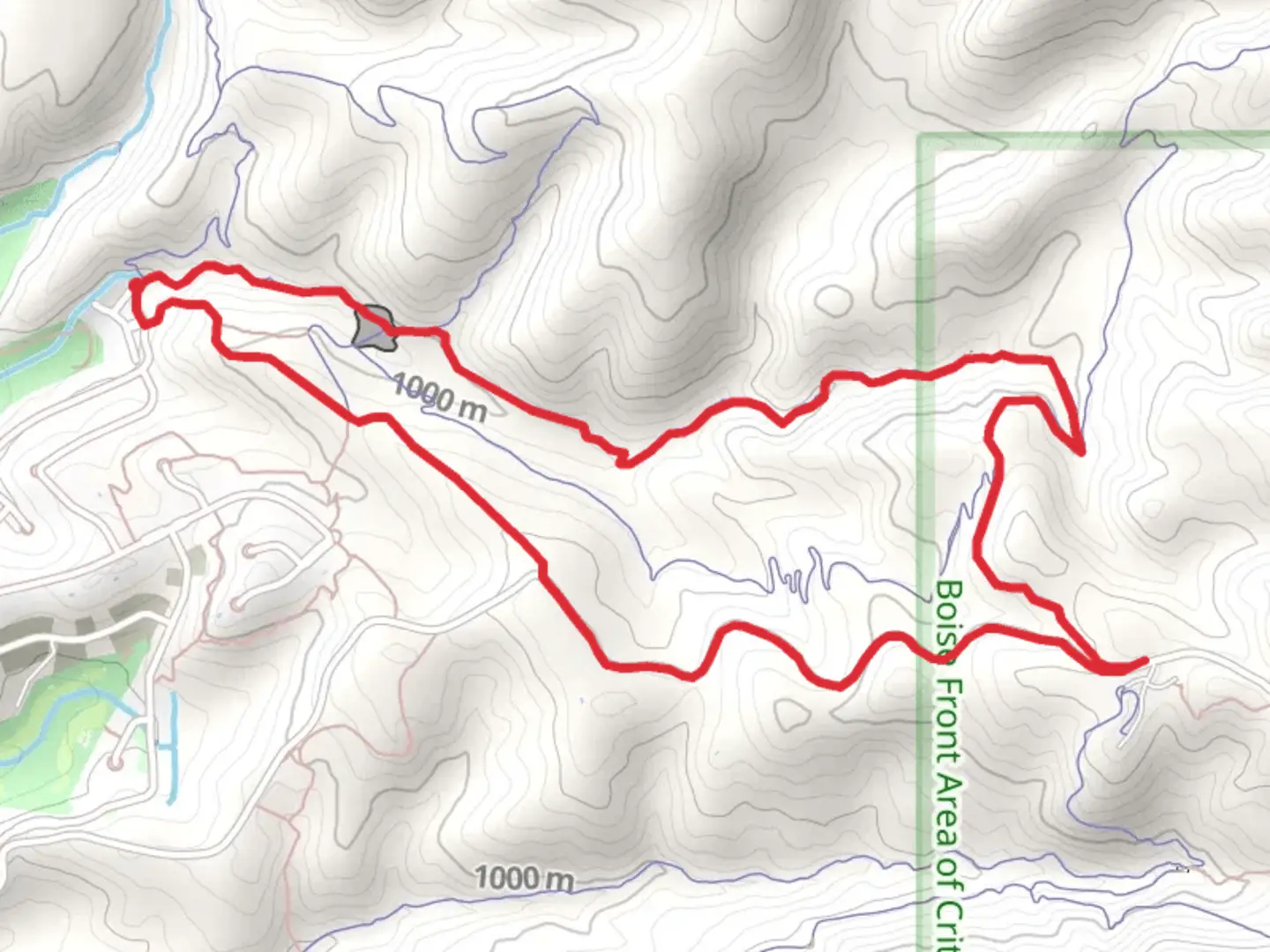 An image depicting the trail Bob's and Corrals Loop and its surrounding area.