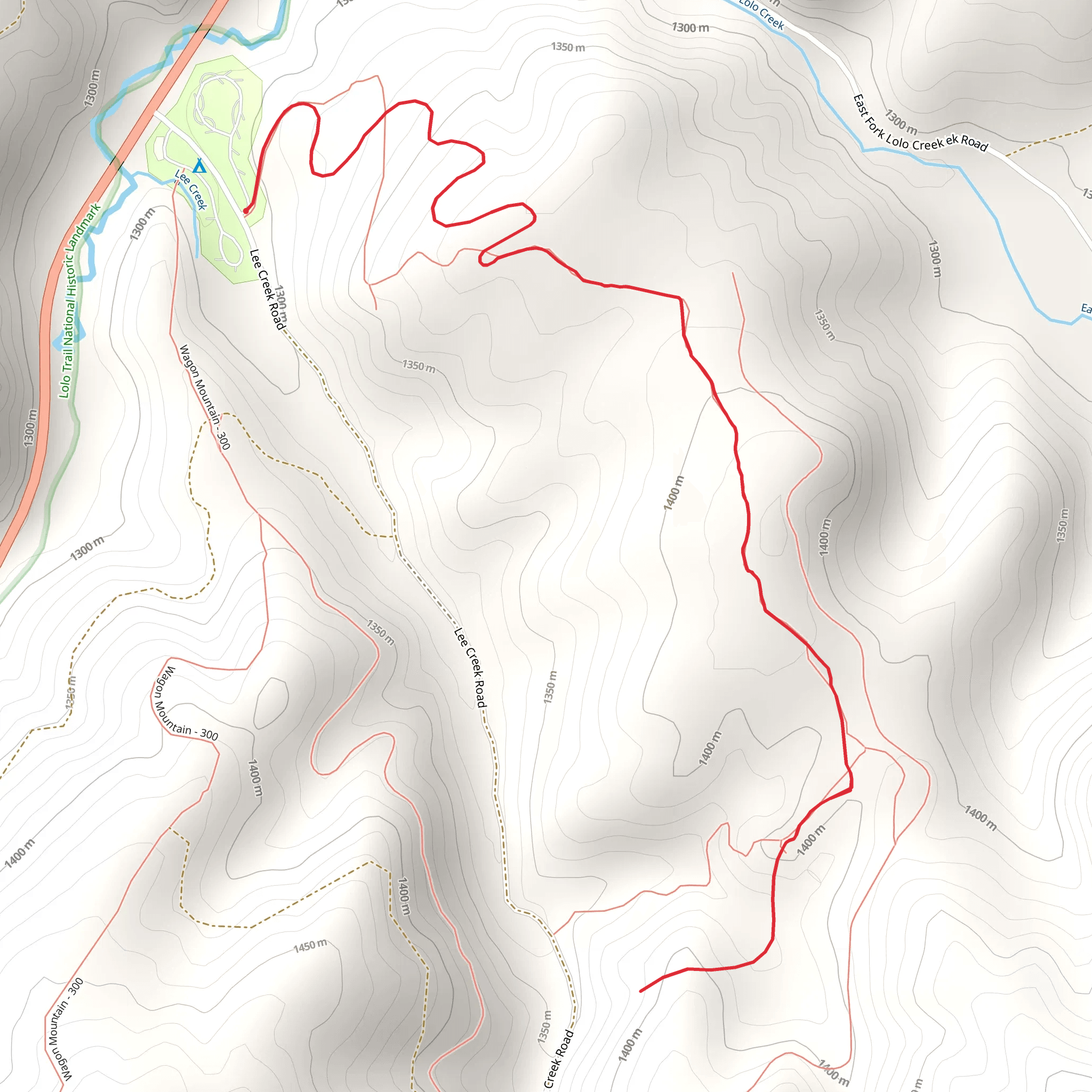 Lee Creek Interpretive Trail mobile static map