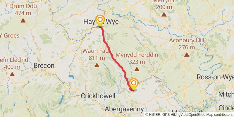 Offa's Dyke Path stage 4 Map