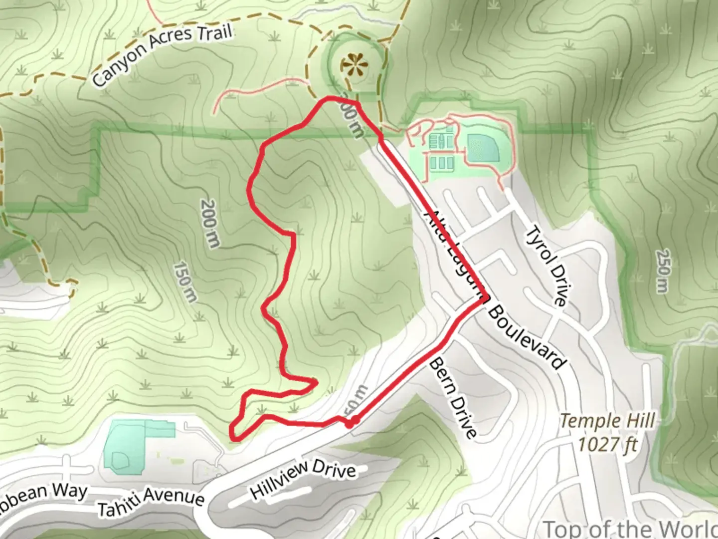 An image depicting the trail Park Avenue Loop Trail and its surrounding area.