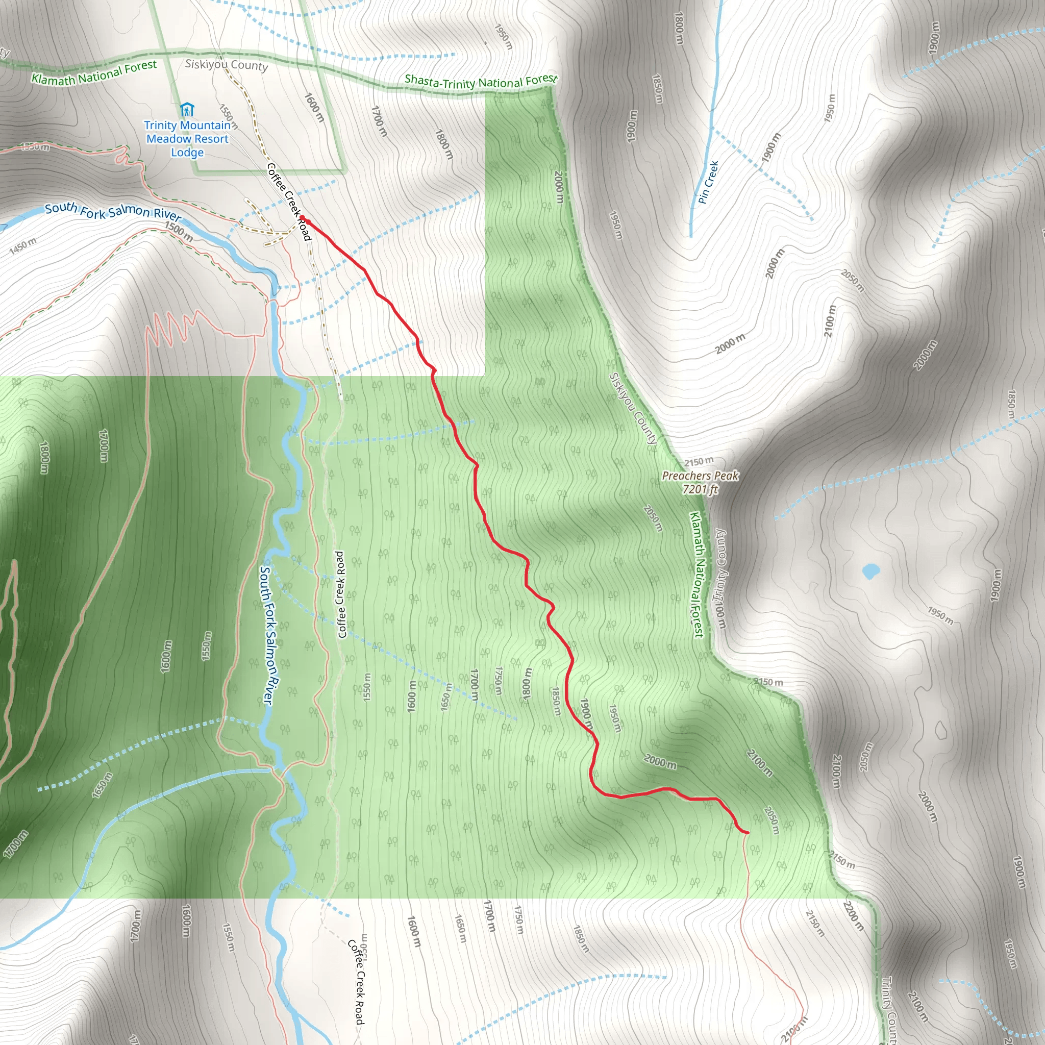 Yellow Rose Mine Trail mobile static map