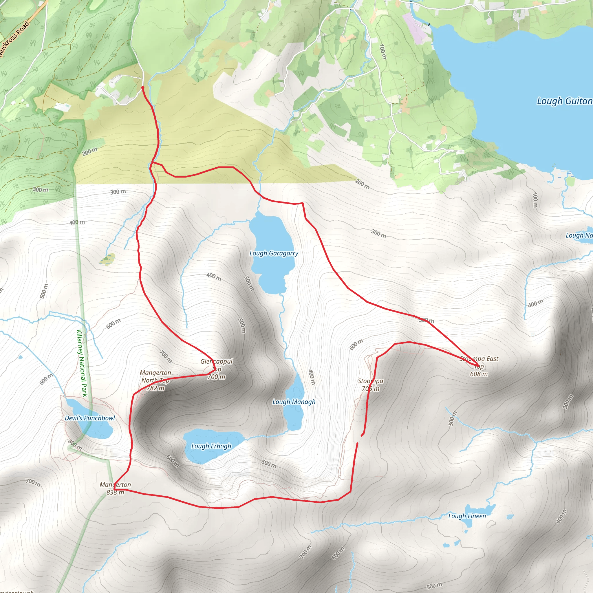 Stoompa and Mangerton Mountains Loop from Brackloon mobile static map