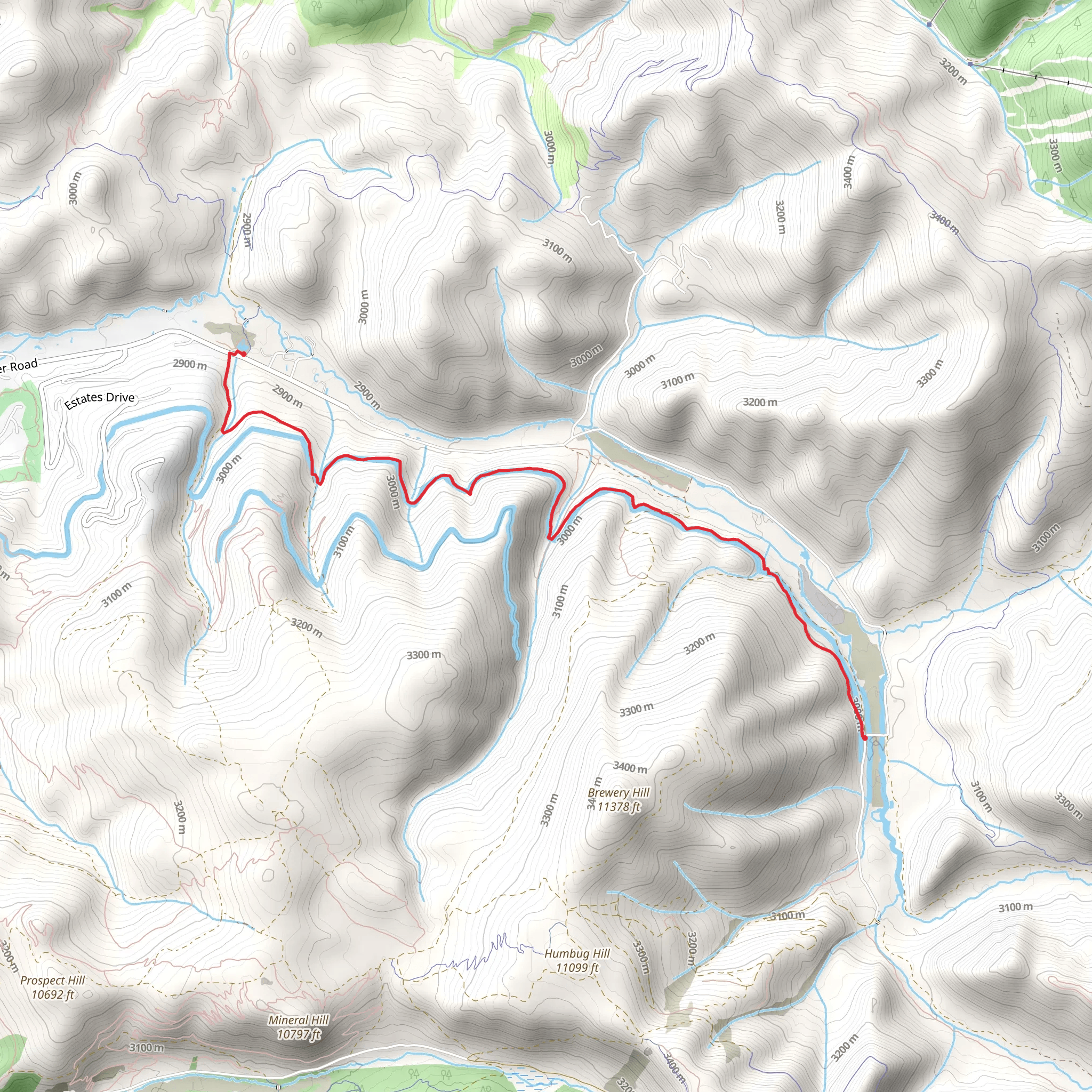 Galena Ditch Trail mobile static map