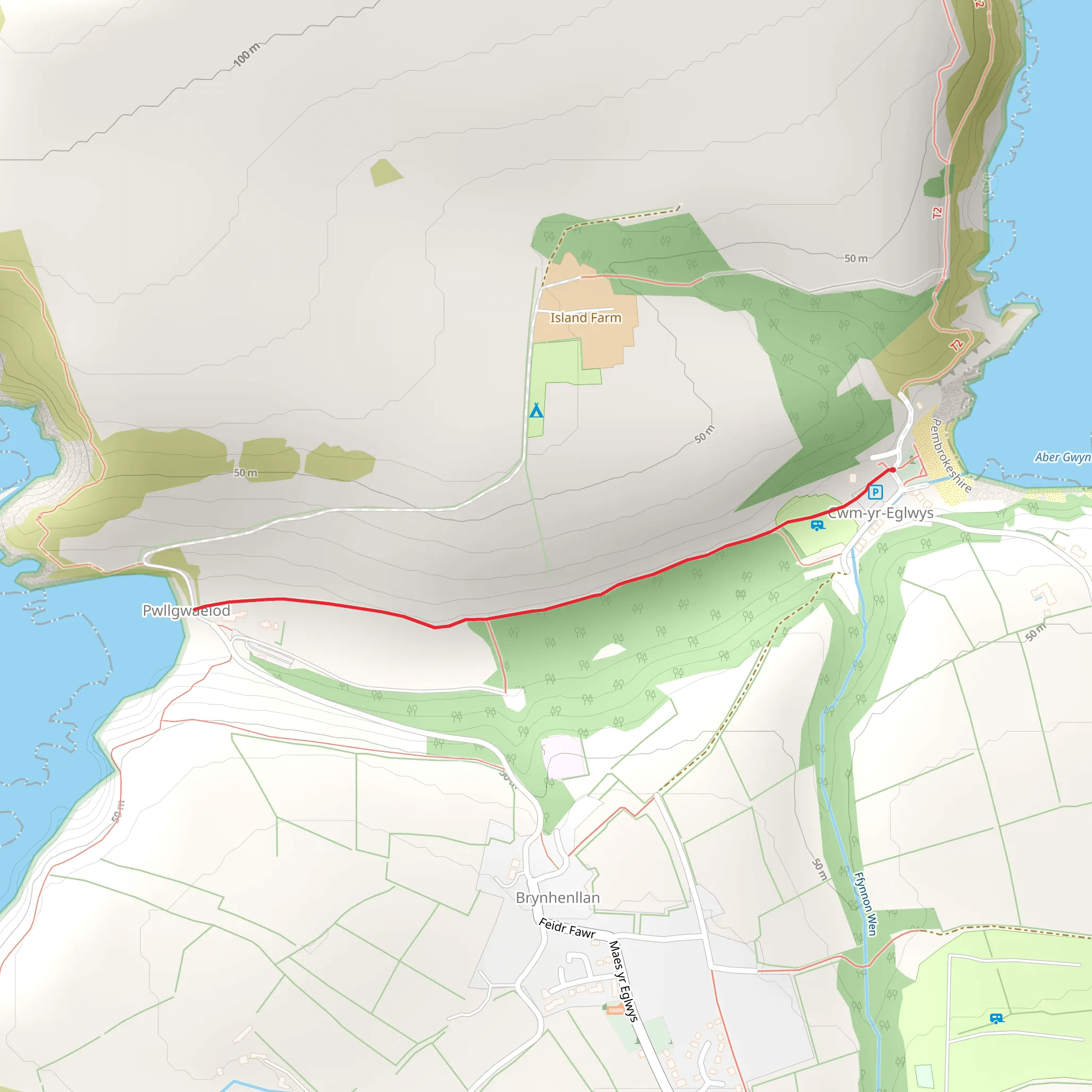 Dinas Island mobile static map