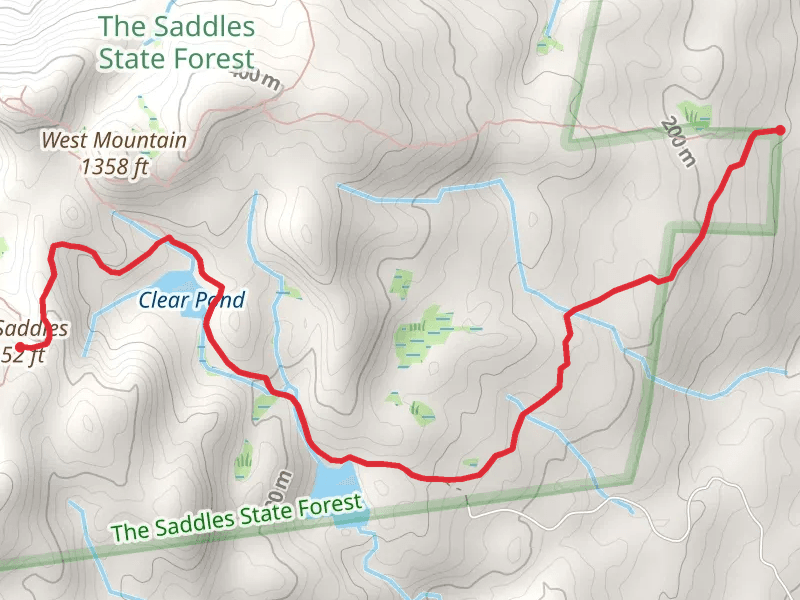 Clear Pond and The Saddles Trail