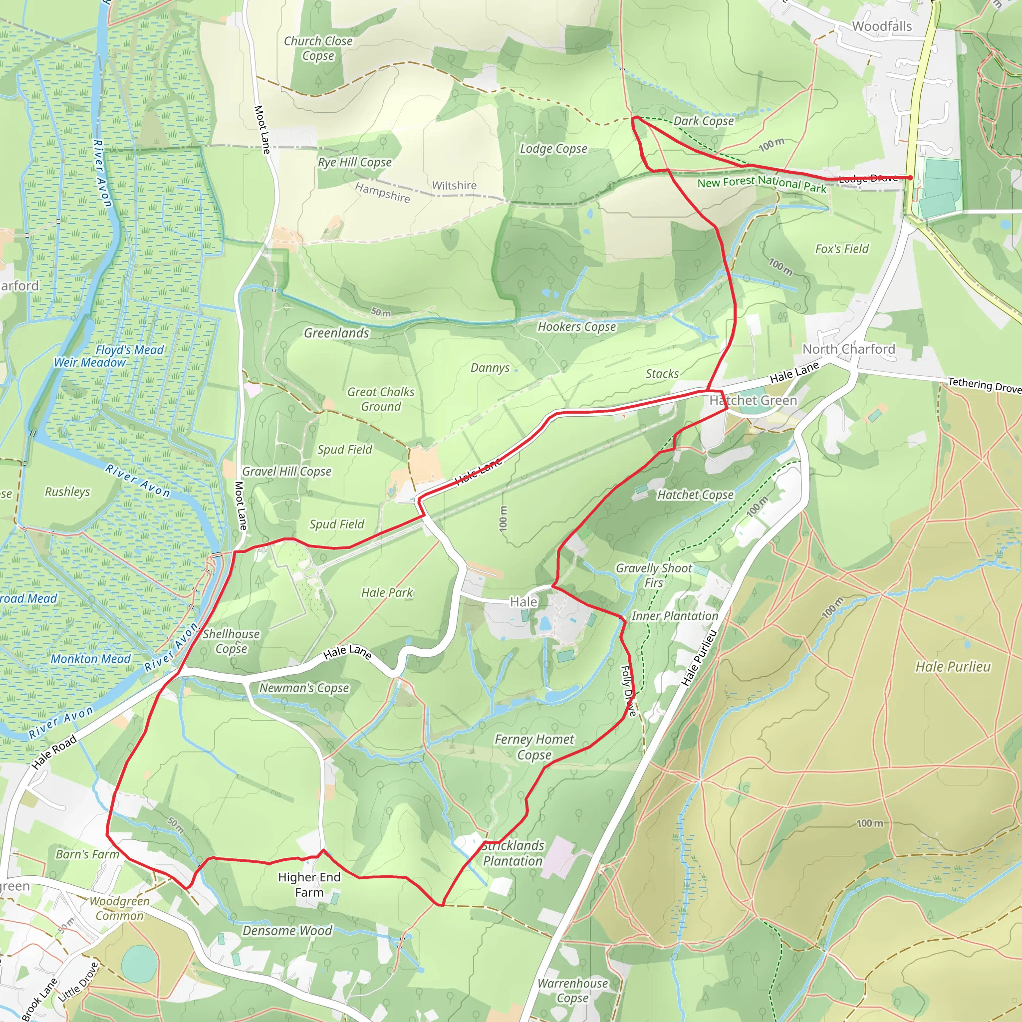 Hale and Woodgreen Walk mobile static map