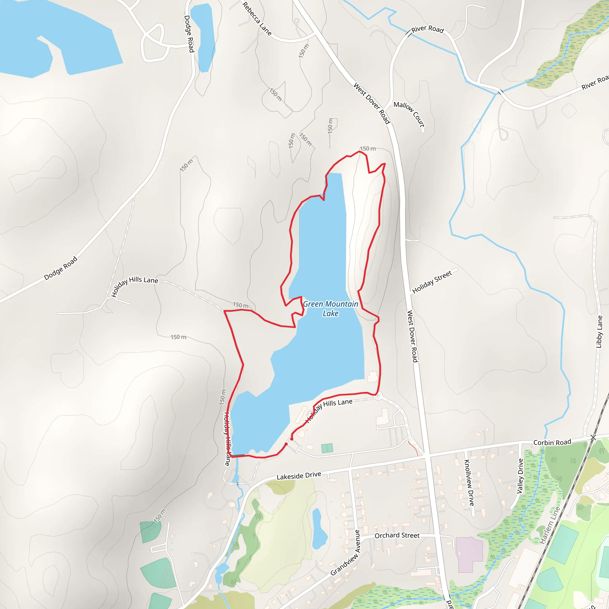 Green Mountain Lake via Holiday Hills Lane mobile static map