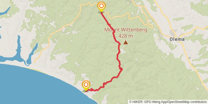 Sky and Coast Loop Trail stage 2 Map