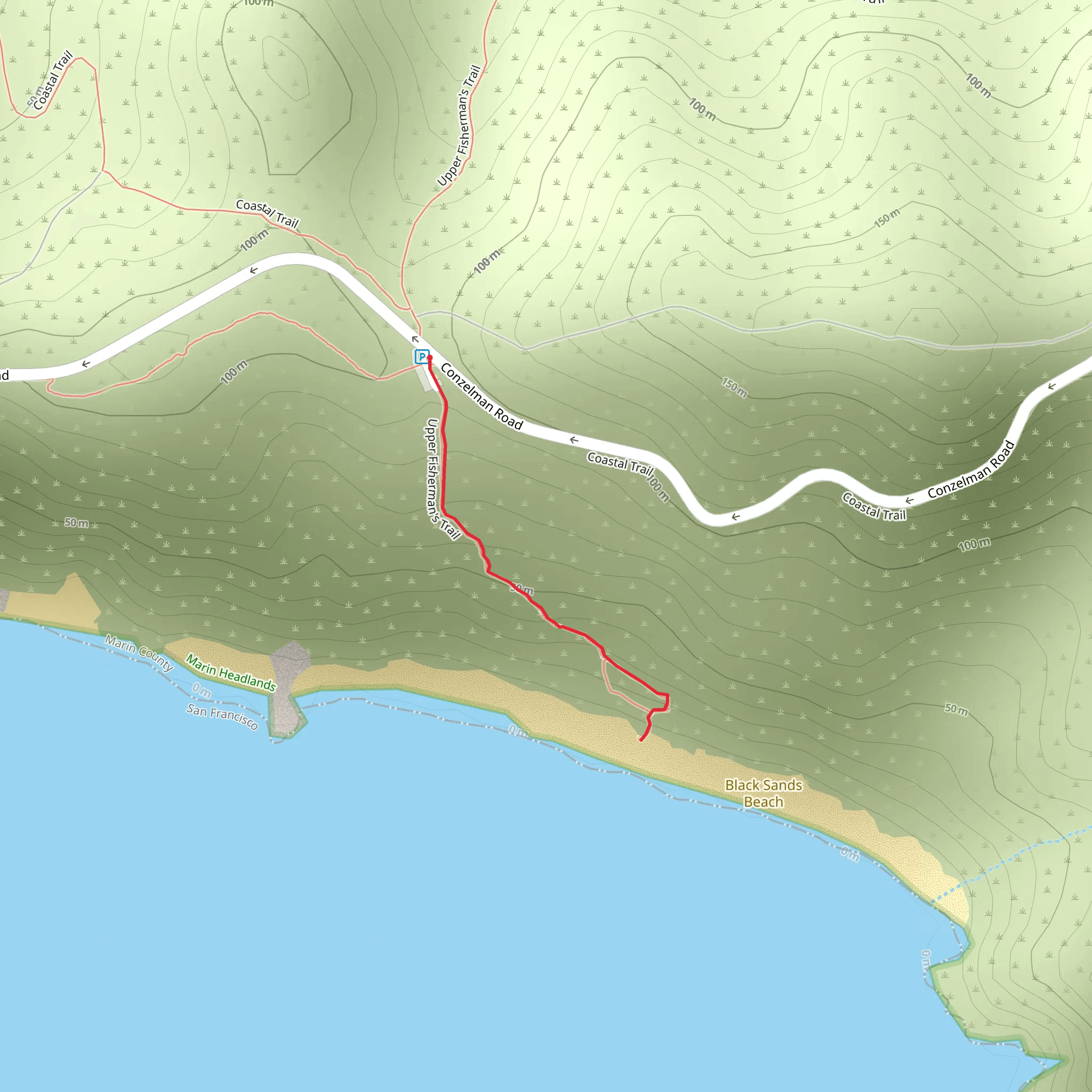 Upper Fisherman's Trail mobile static map