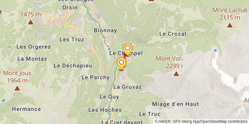 Col De Tricot spur 1 Map