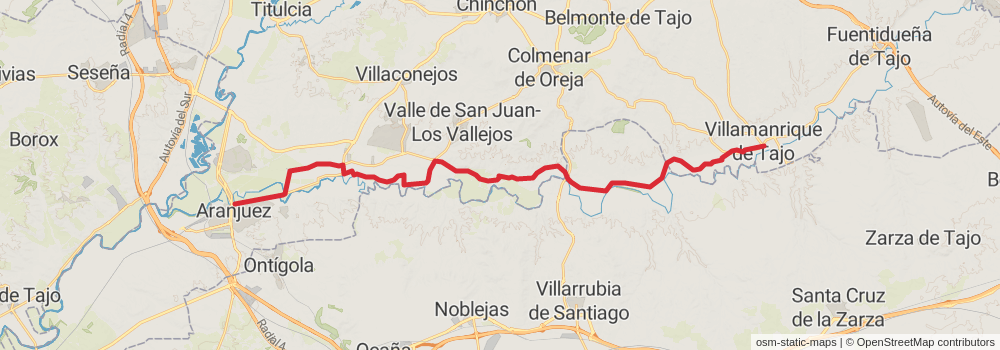 GR 113 Camino Natural del Tajo stage 21 Map