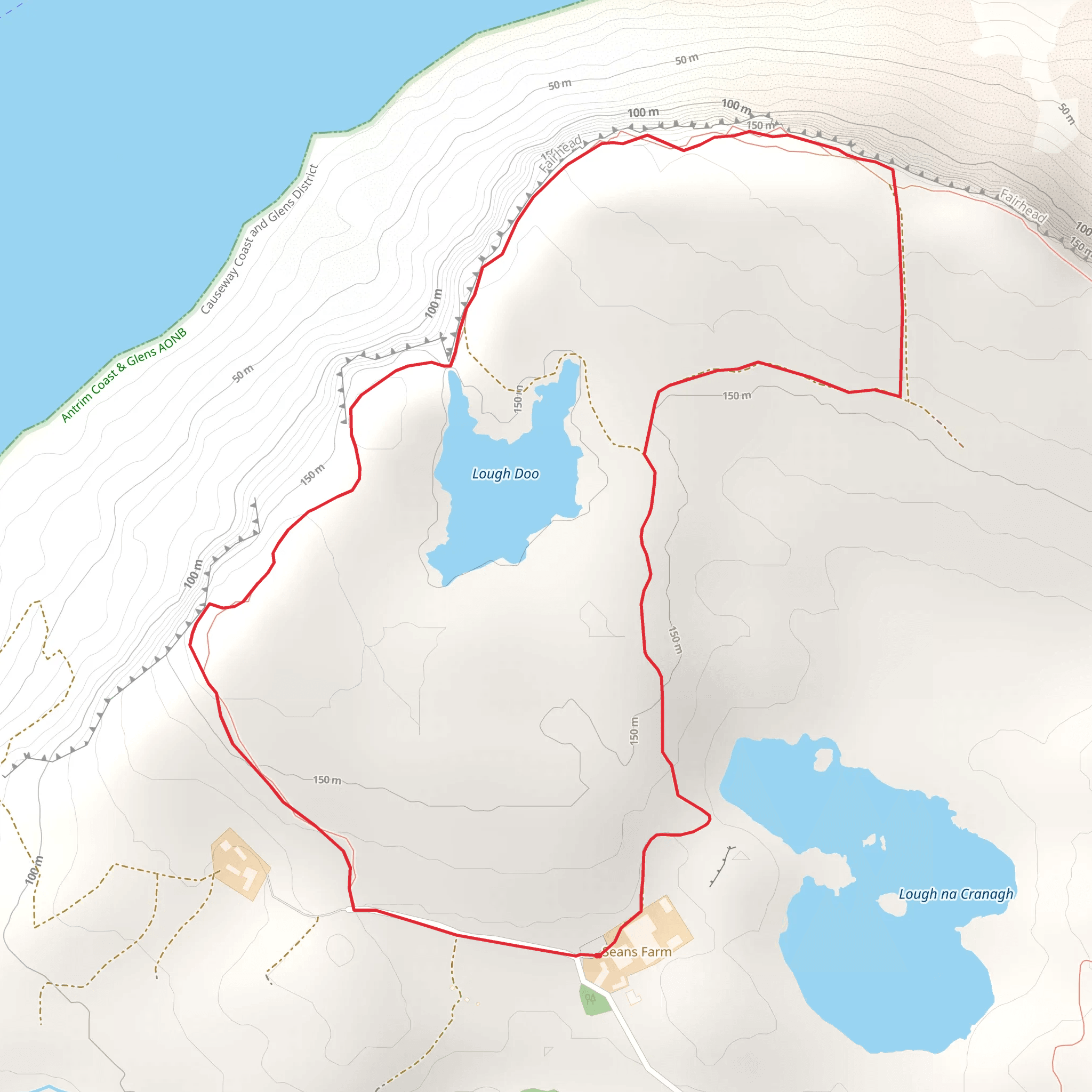 Fairhead Casan an Loch Walk mobile static map