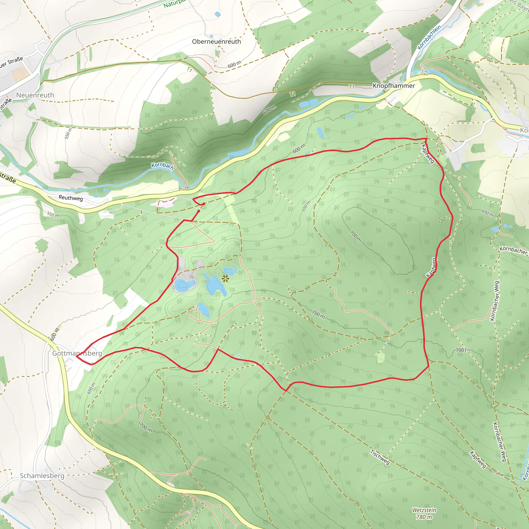 Gefrees Rundwanderweg mobile static map
