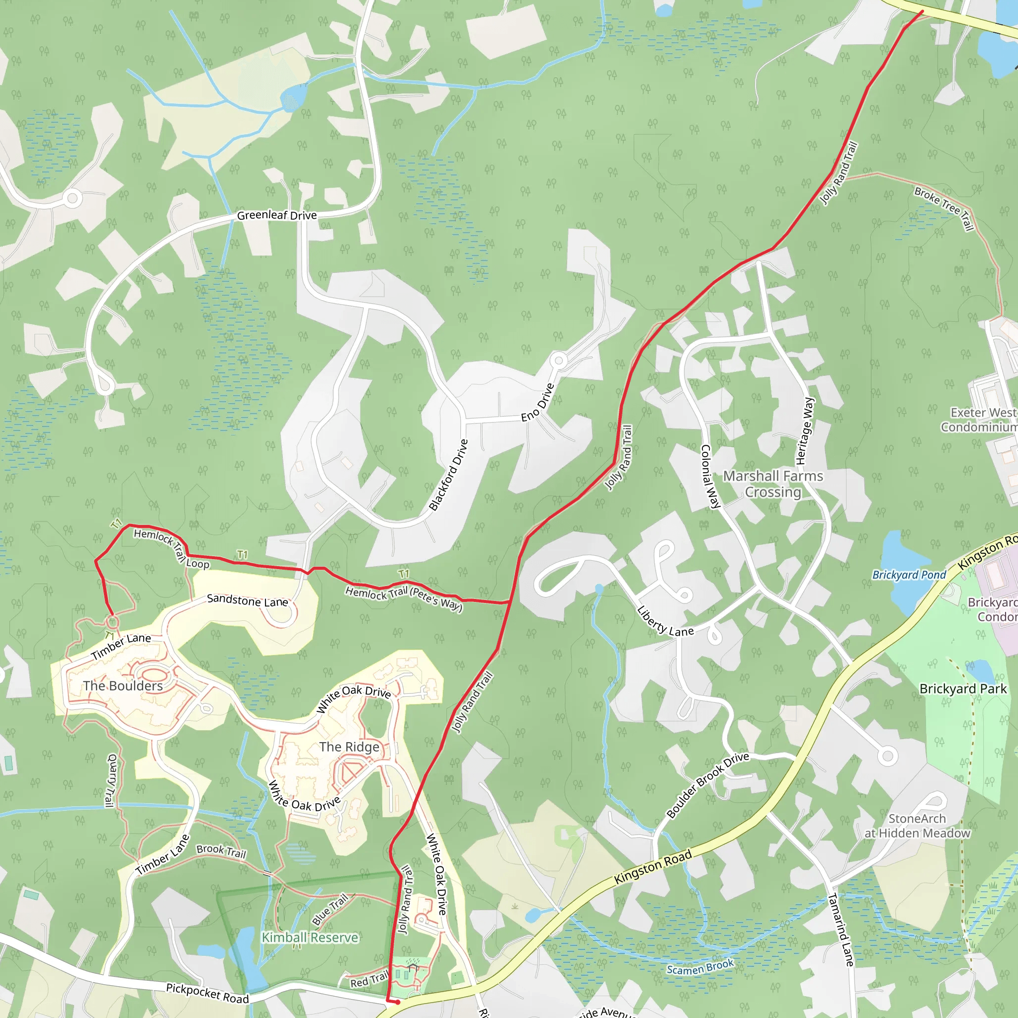 Jolly Rand and Hemlock Trail Loop mobile static map