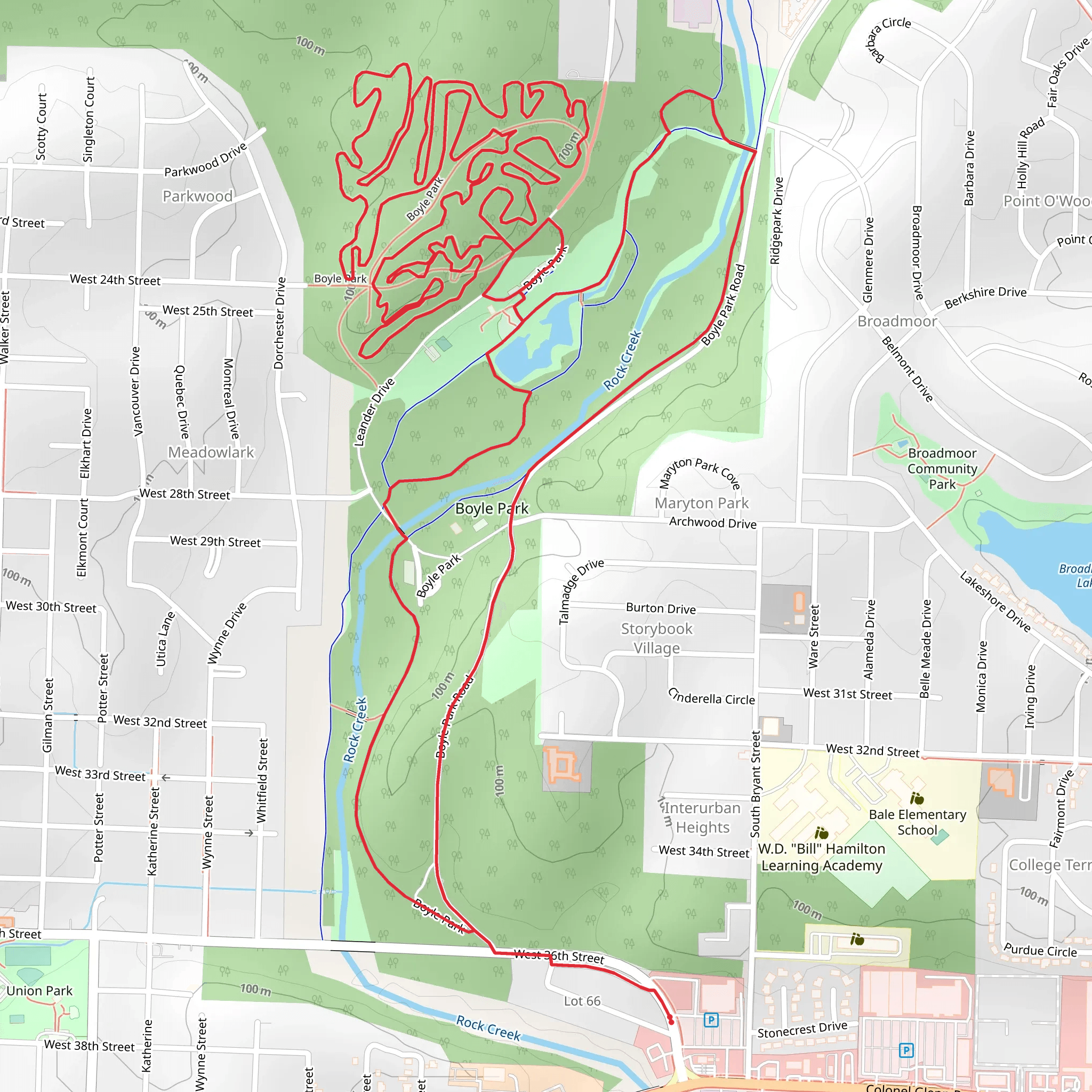 Boyle Park Loop mobile static map