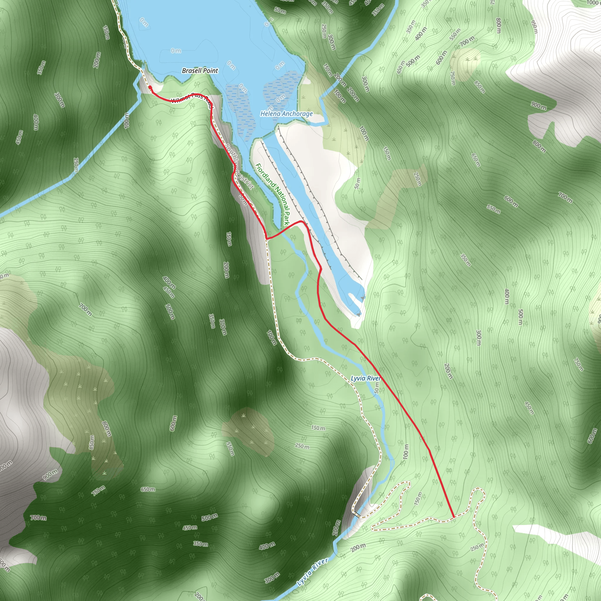 Old Doubtful Sound Track mobile static map
