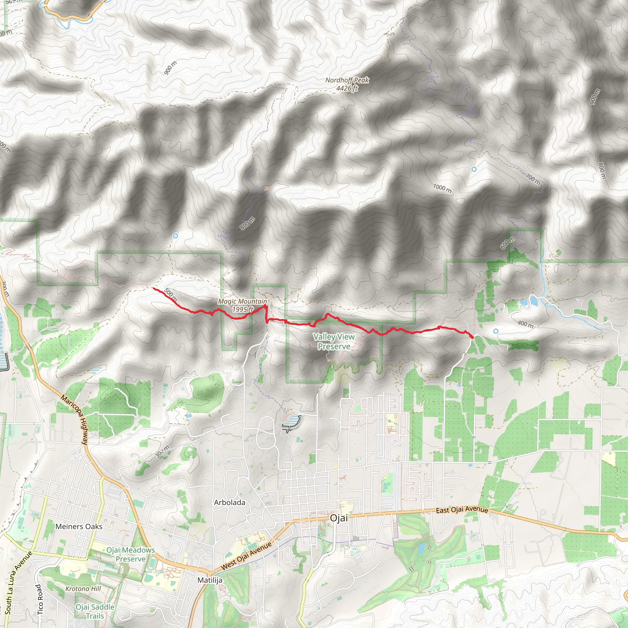 Foothill Trail mobile static map
