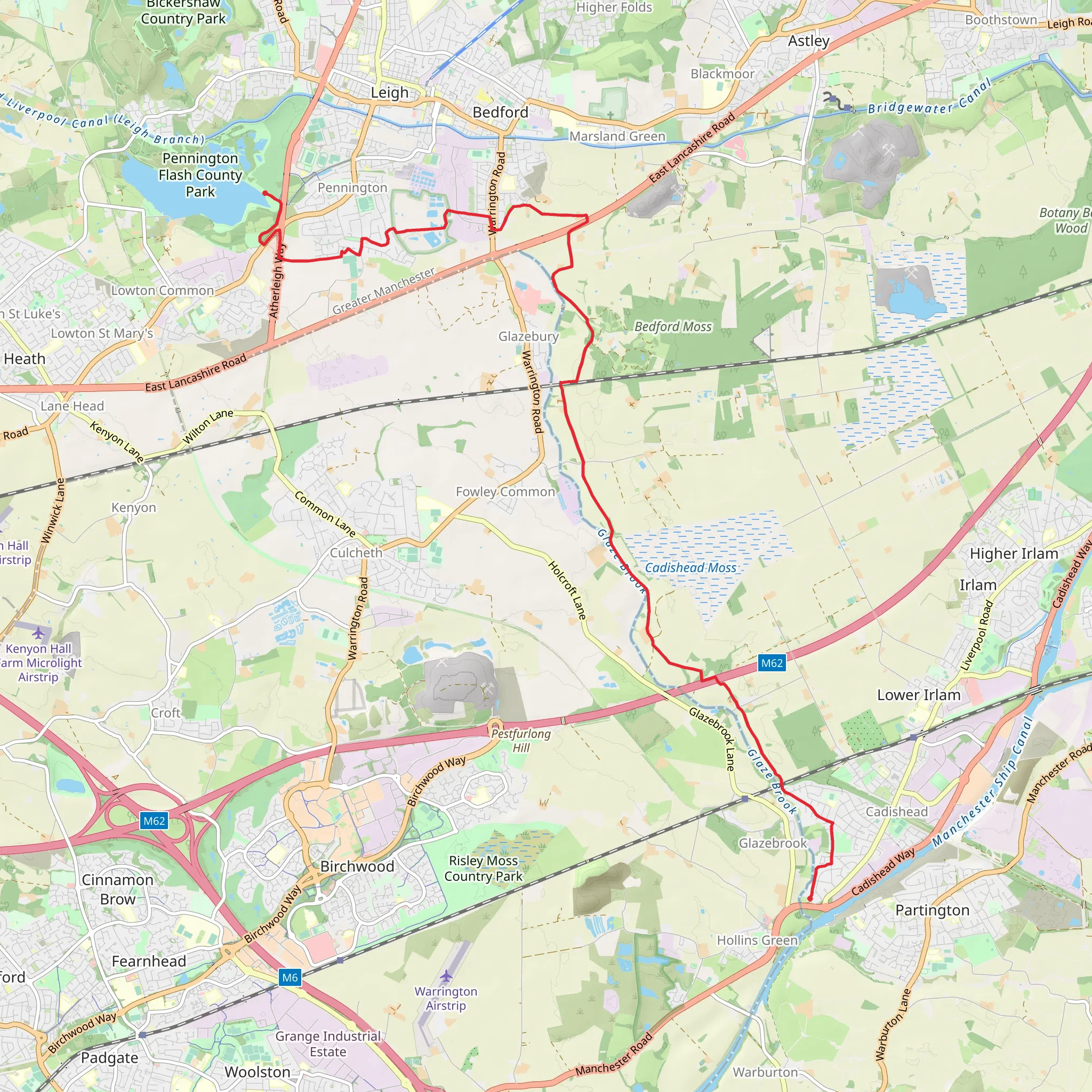 Glazebrook Timberland Trail mobile static map